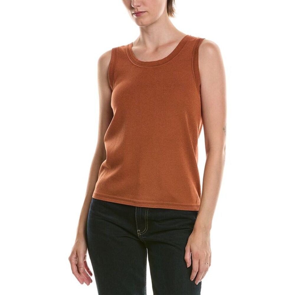 Anne Klein Womens Scoop Neck Tank, Orange